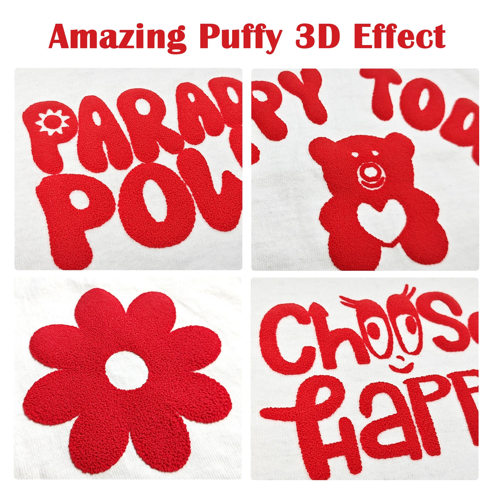 3d Puff Iron-on Vinyl 25 x 244cm HTV Roll