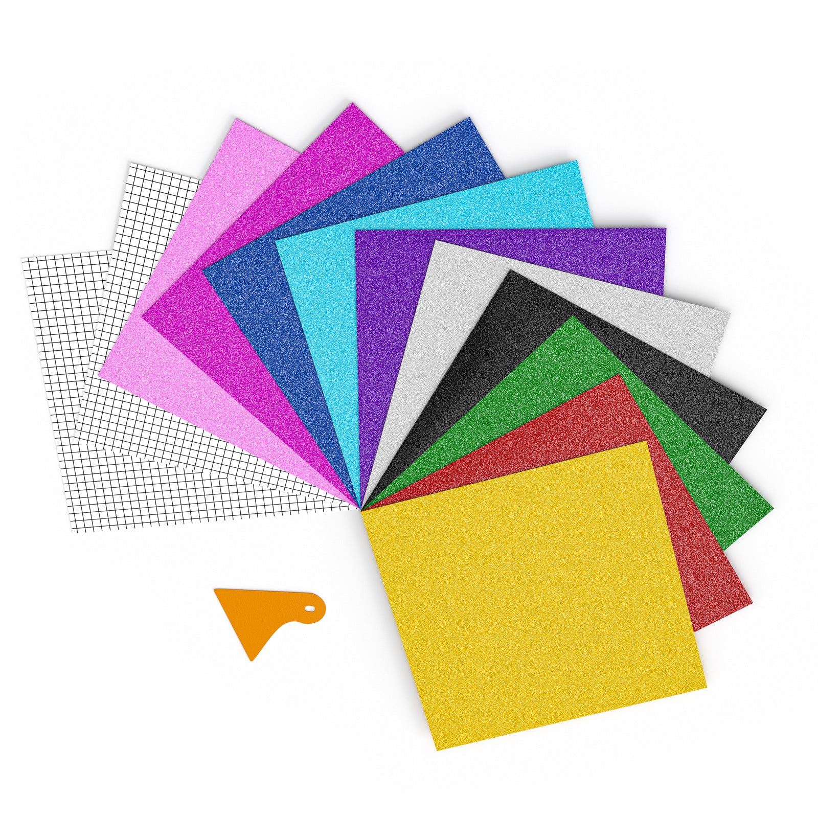 Adhesive Plotter Vinyl Film 12 Sheets, Permanent Adhesive Vinyl 30.5 x 30.5cm