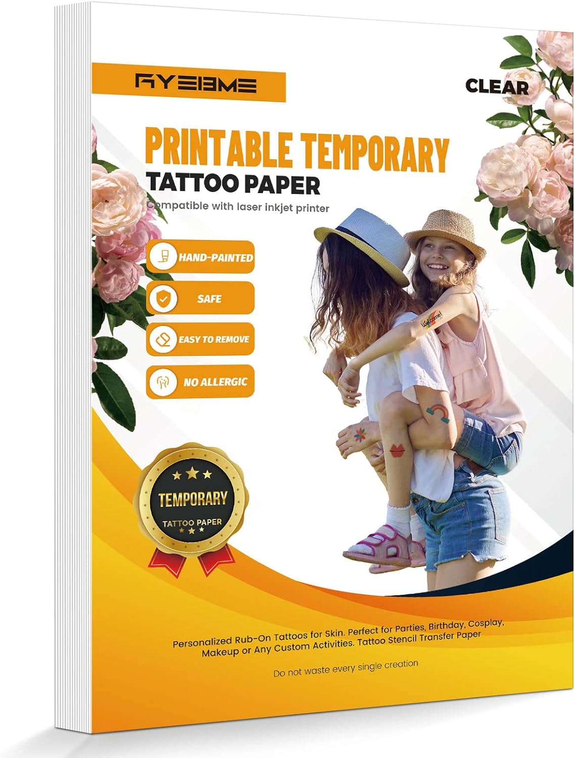 Tattoo Paper Transfer Paper For Laser & Inkjet Printer(Transparent)
