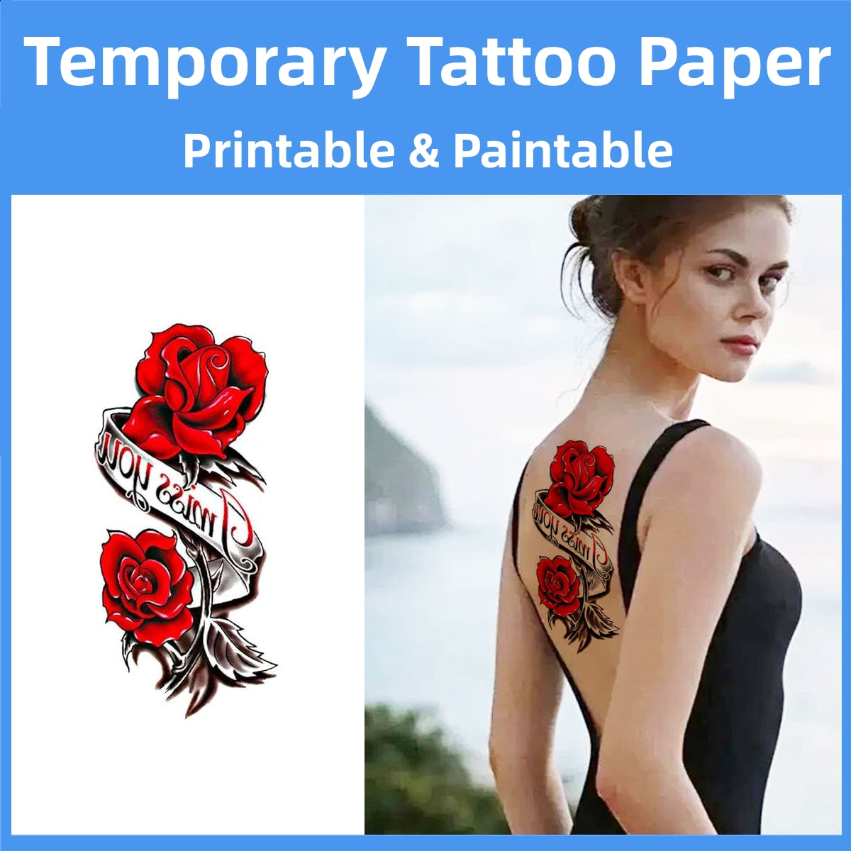 Temporary Tattoo Paper for Inkjet & Laser Printer A4