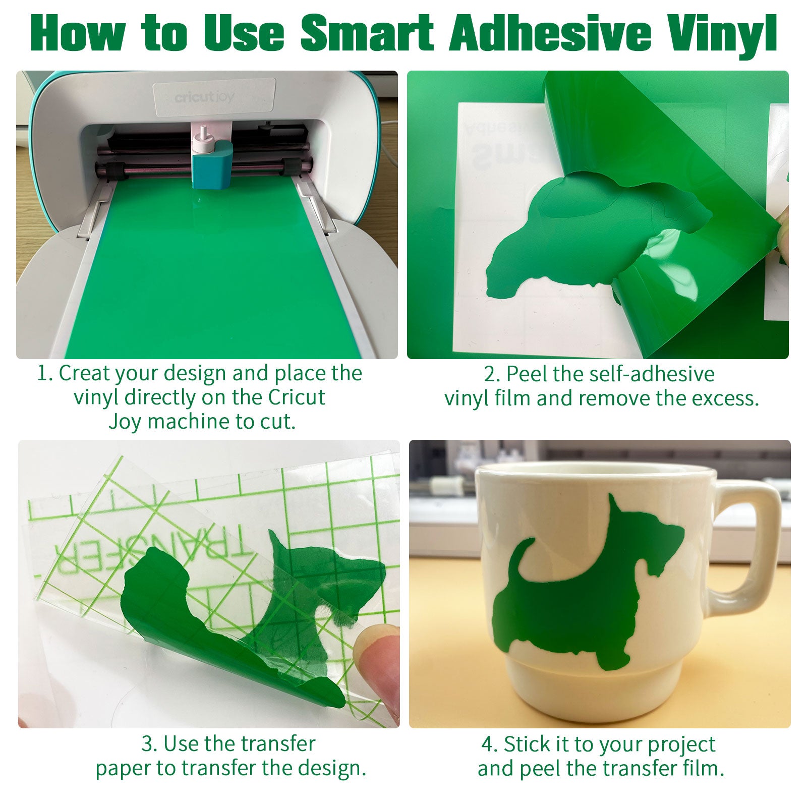 Smart Adhesive Vinyl Permanent for Cricut Joy 20 pieces