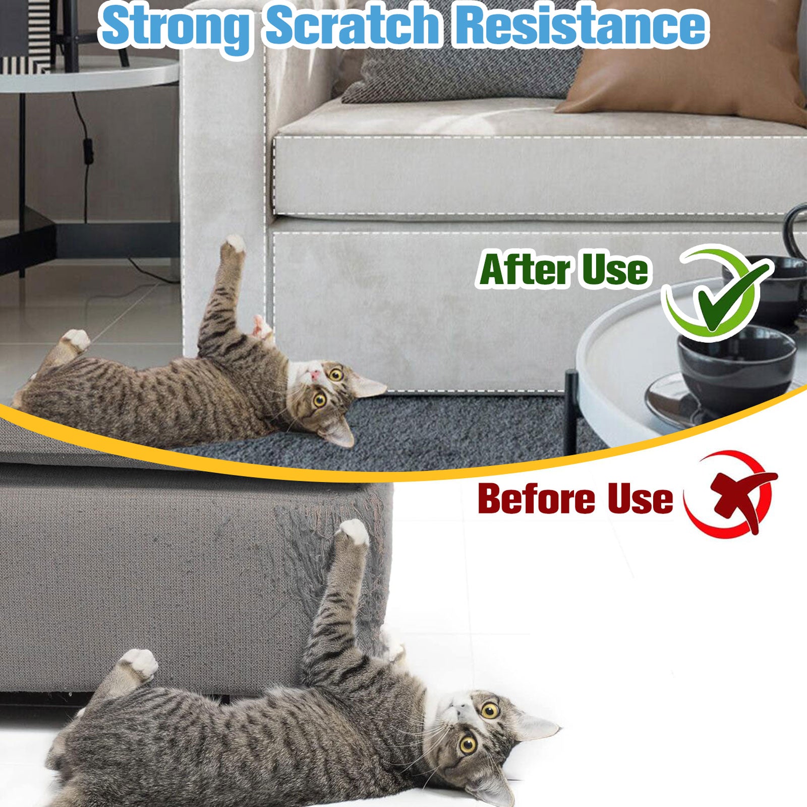 Cat Scratch Furniture Protector 40cm x 3m Transparent Cat Couch Protector