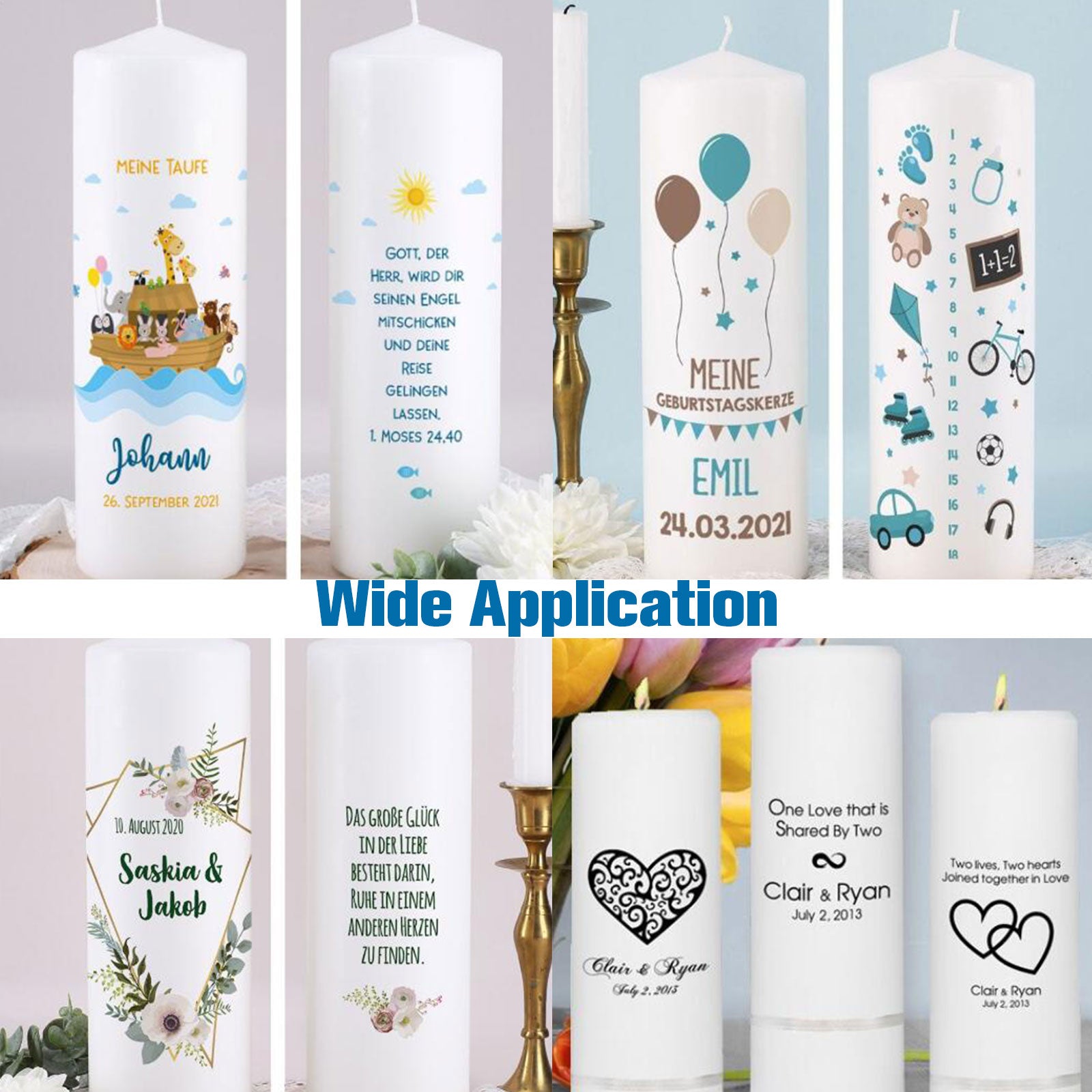 Printable Candle Tattoos Transfer Foil for Laser/Inkjet Printers